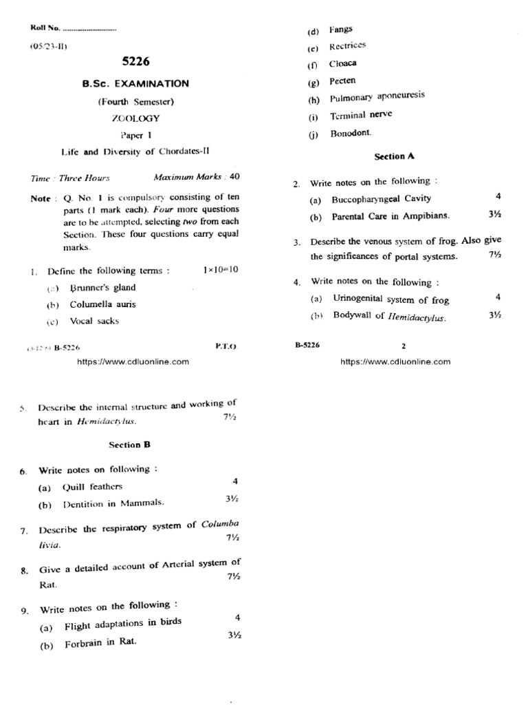 BSC ZOOLOGY CHORDATES BOOK PDF visual data 8