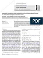 Application of Response Surface Methodology To The Treatment Landfill Leachate in A Three-Dimensional Electrochemical Reactor