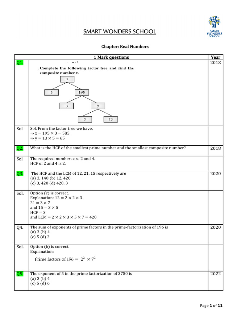 HCF and LCM Problem Solutions | PDF | Discrete Mathematics | Mathematics