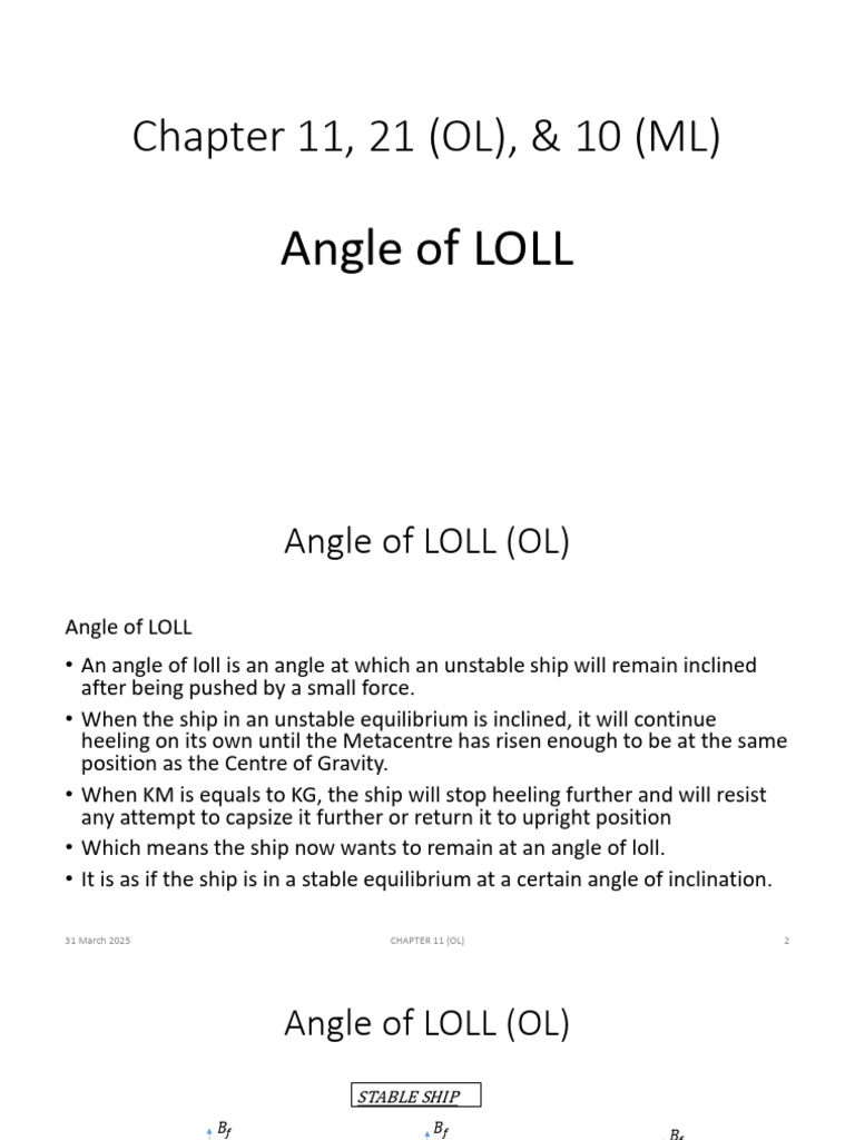 Understanding Angle of LOLL in Ships | PDF | Shipbuilding | Naval ...