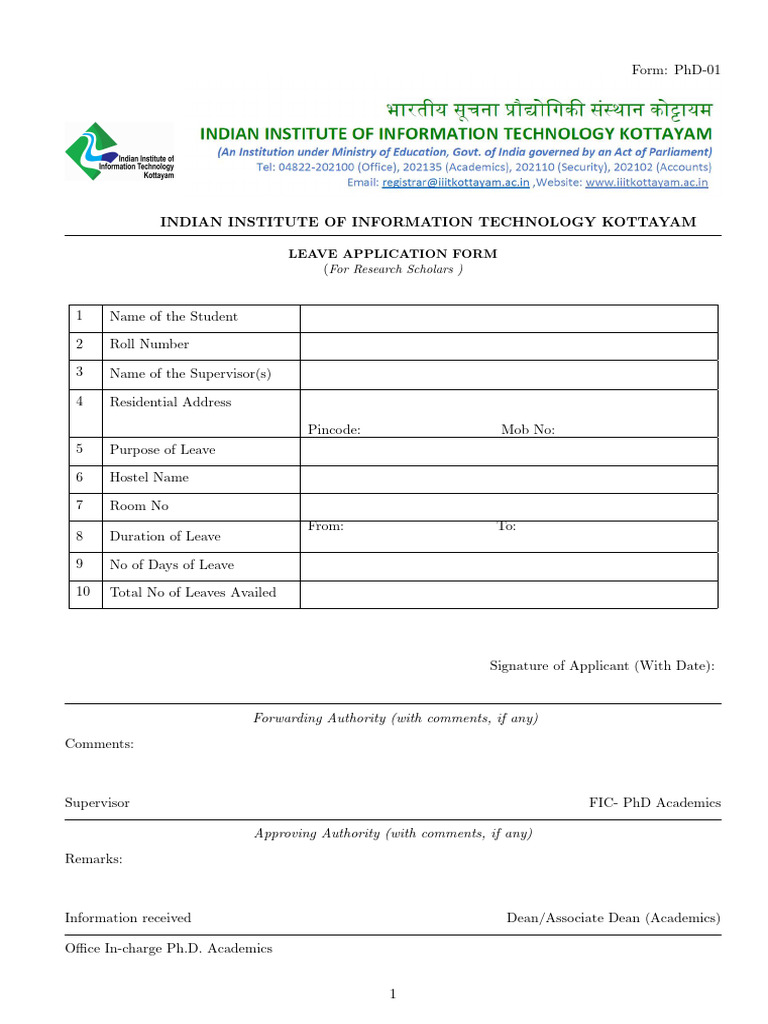 Leave form (2) | PDF