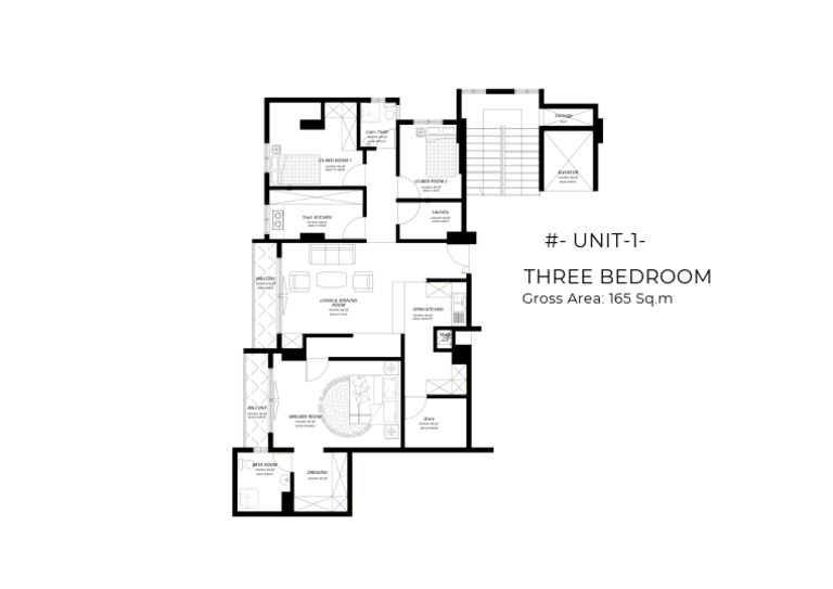 Three Bedroom Unit Floor Plan Details | PDF | Room | Home