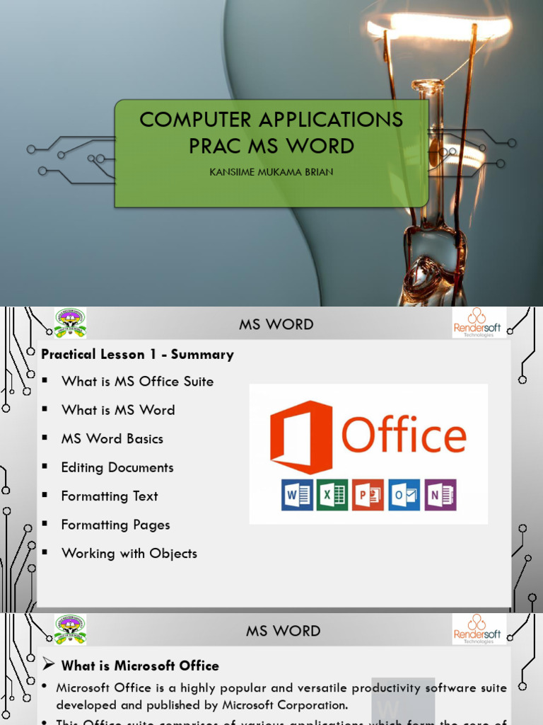 MS Word Basics and Practical Guide | PDF | Microsoft Word | Microsoft ...