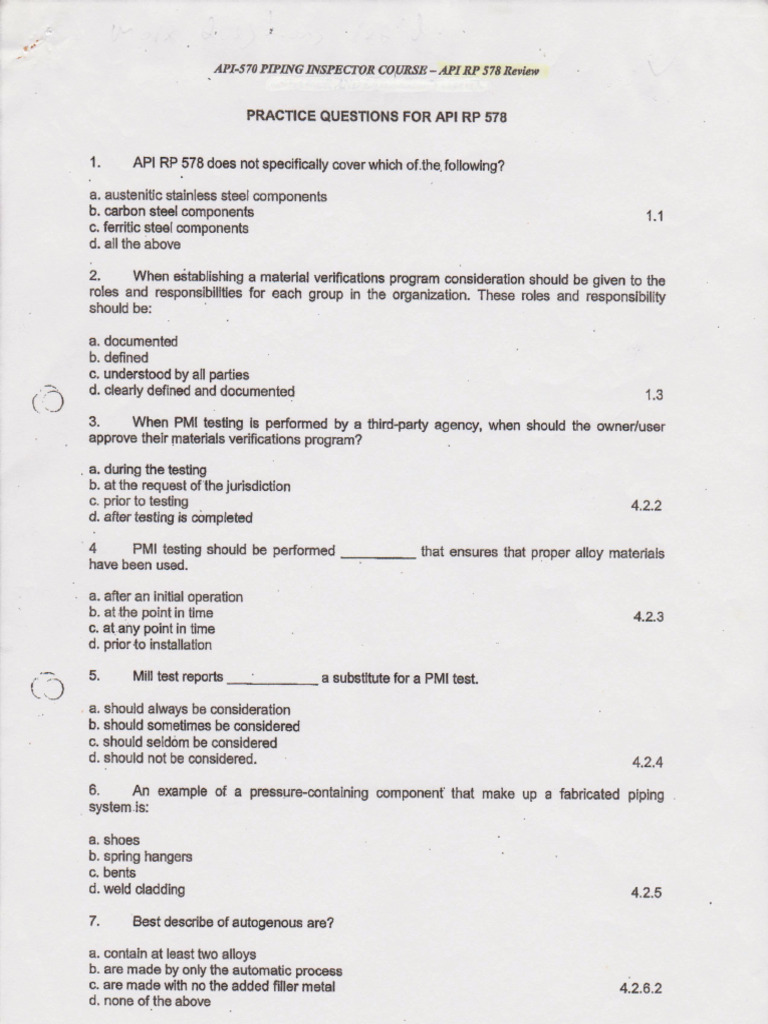 Api 578 Q2 | PDF