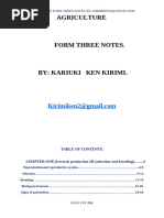 Form 3 Agriculture Notes Overview | PDF