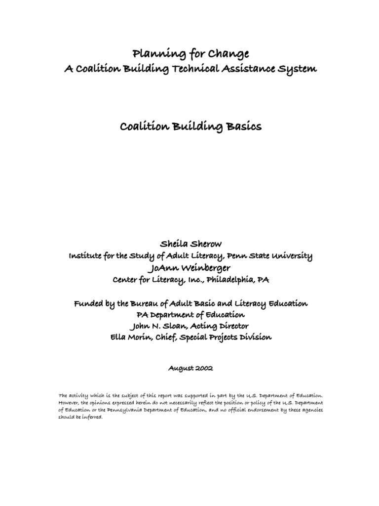 Coalition Building Toolkit Sherow | PDF | Swot Analysis | Cognition