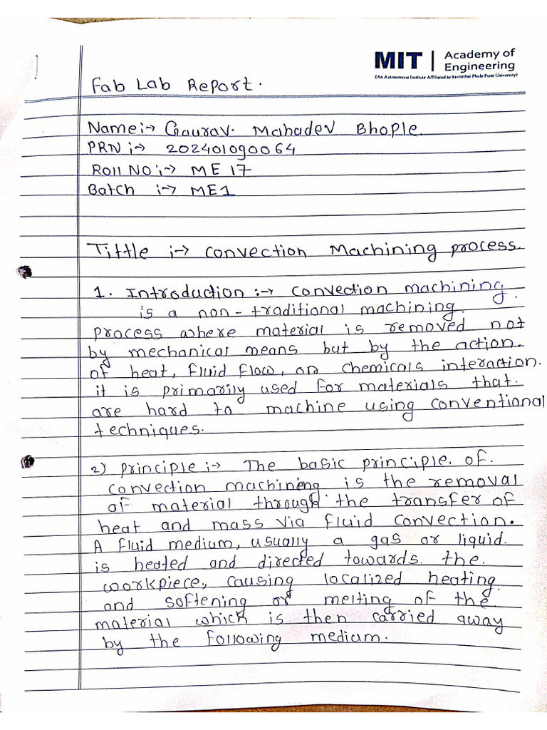 Fab Lab Hand Writing Report | PDF