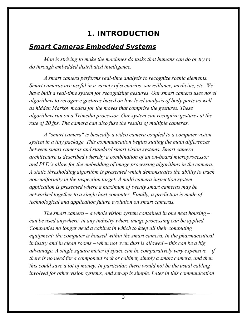 Smart Camera Embedded Systems Overview | PDF | Embedded System | Charge ...