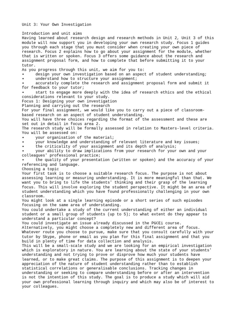 Unit 3 | PDF | Learning | Sampling (Statistics)