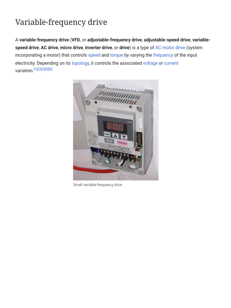 Overview of Variable-Frequency Drives | PDF | Power Inverter | Electric ...
