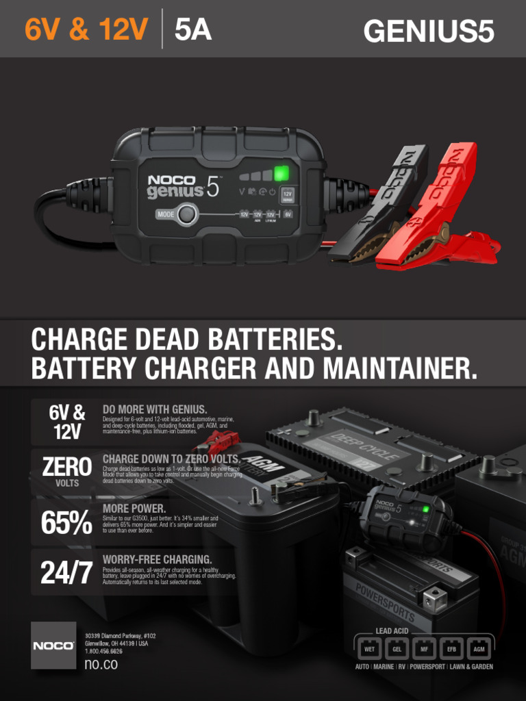 Genius5 Battery Charger & Maintainer | PDF | Battery Charger | Electric ...