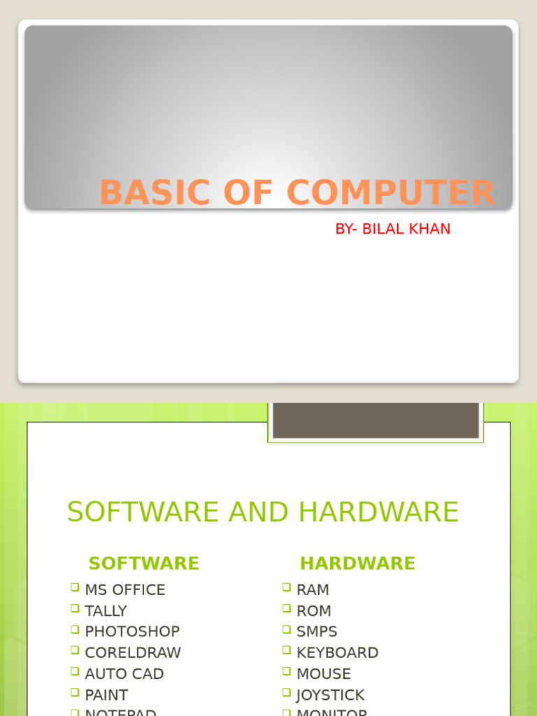 Basic of Computer | PDF