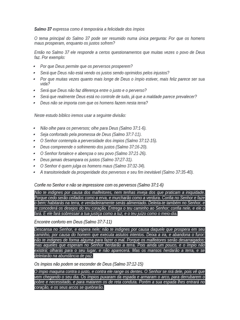A Transitoriedade da Prosperidade dos Ímpios | PDF | Deus | Eclesiastes