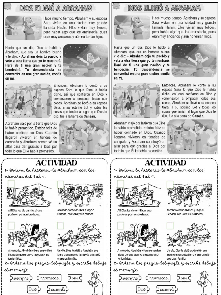 La Fe de Abraham Actividad | PDF