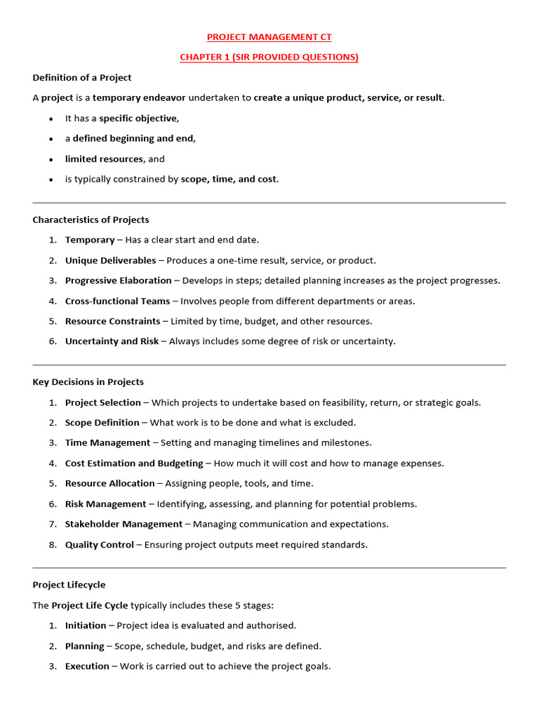 Project Management Fundamentals Explained | PDF | Project Management ...