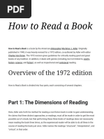How to Read a Book by Mortimer Adler | PDF