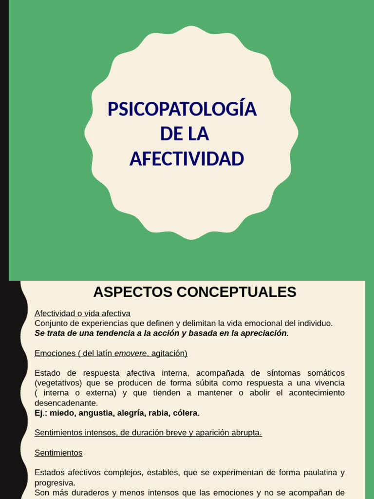 Psicopatologia Afectividad | PDF | Ansiedad | Las emociones