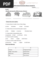 Class 2 Evs Worksheet 1 LN 3 Types of Houses | PDF