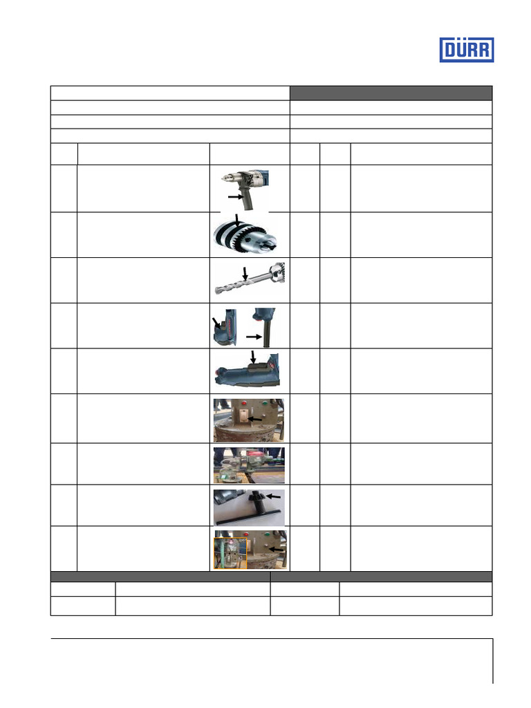 DSIN 25.15 Drill Machine Inspection Checklist | PDF | Drill ...