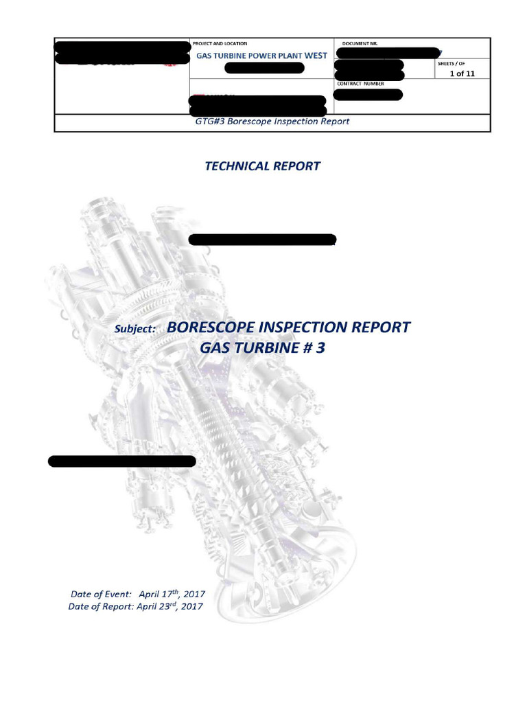 Gas Turbine Borescope Inspection | PDF