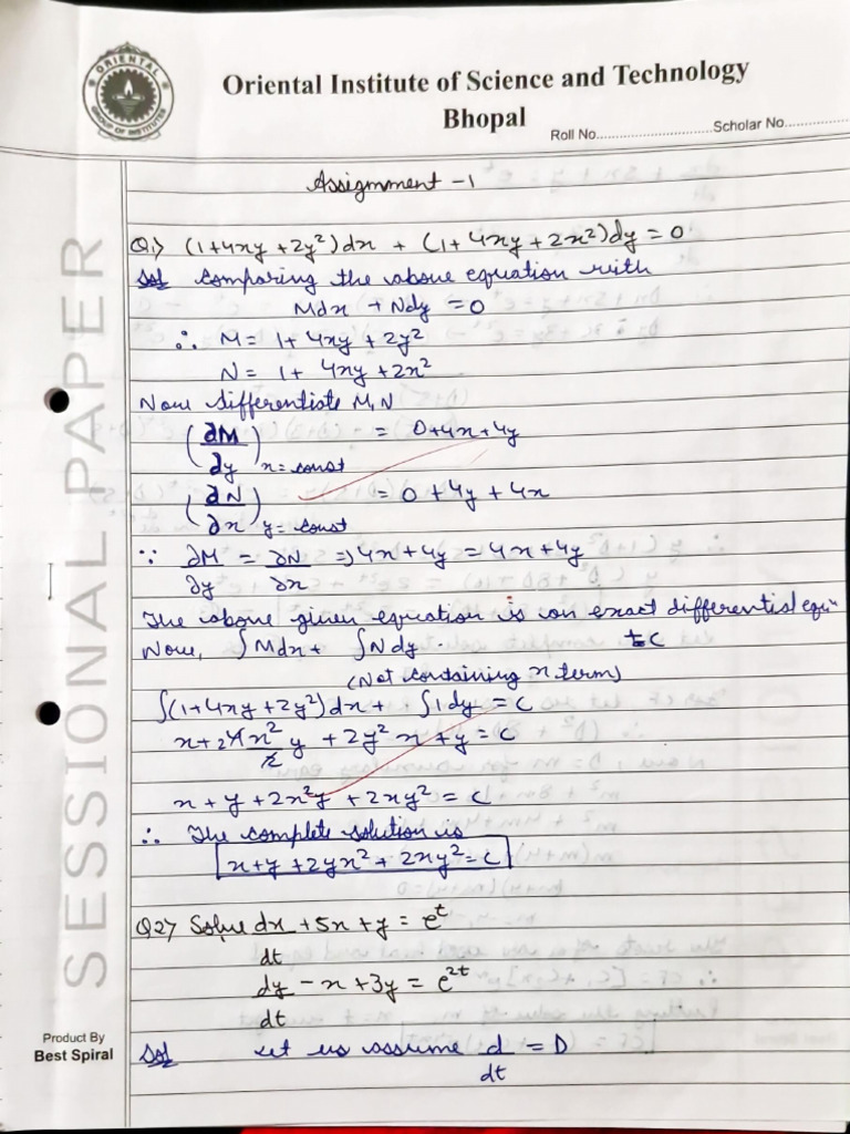 Sessional Paper - Oriental Institute Bhopal | PDF