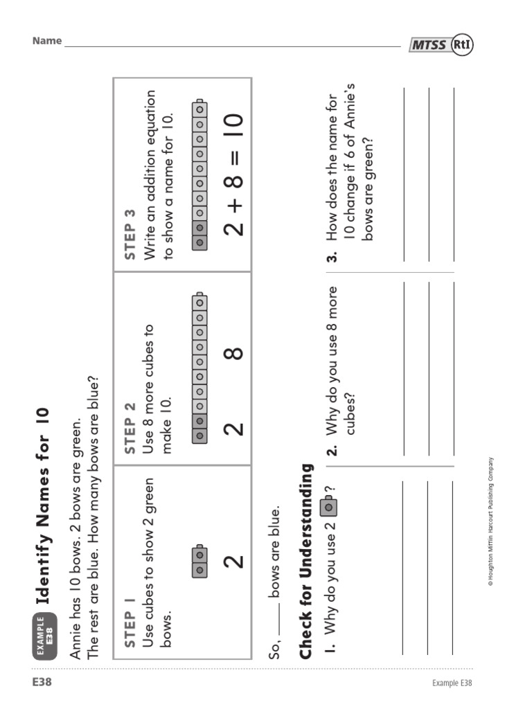G2 GoMath en NL RtI Worksheet Tier3 E38 | PDF