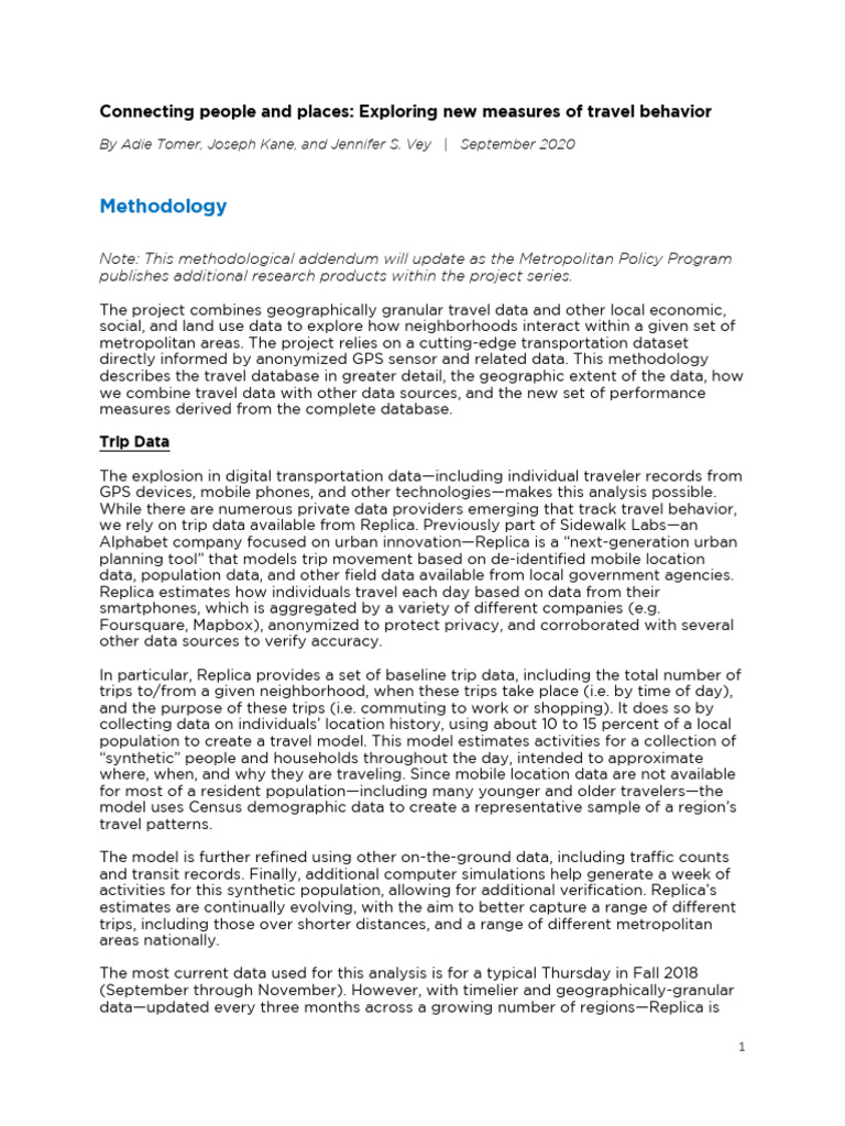 Travel Behavior Analysis Using GPS Data | PDF | Metropolitan ...