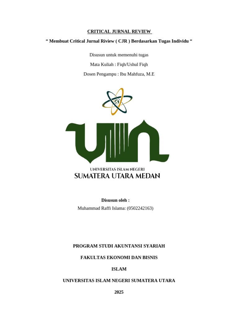 CJR Muhammad Raffi Islama | PDF