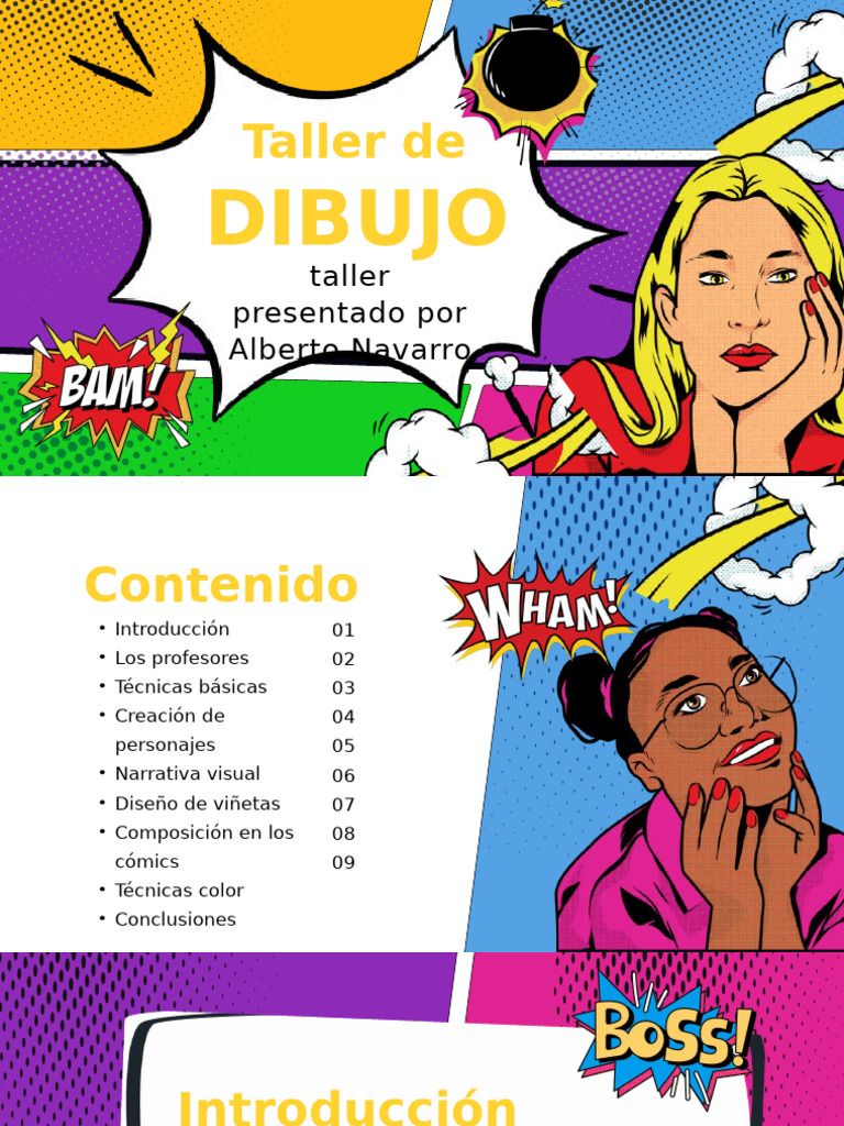 Presentación Taller de Dibujo Comic Retro Creativo Multicolor_20250423 ...