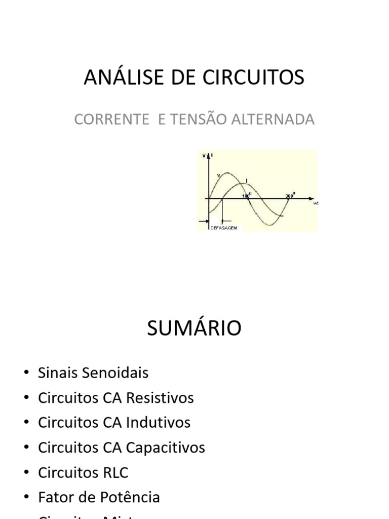 Análise de Circuitos RLC em CA | PDF | Indutor | Rede elétrica