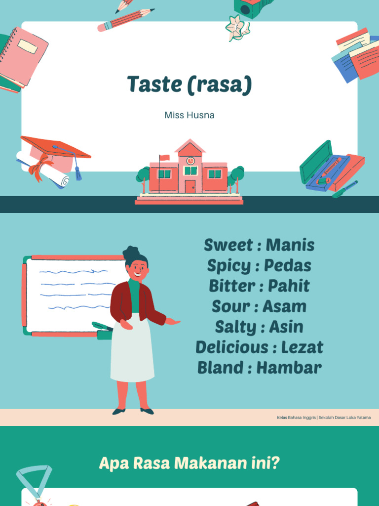 Rasa dalam Bahasa Inggris untuk SD | PDF