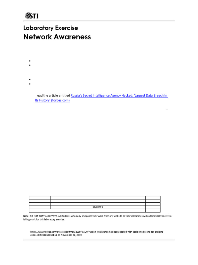 FSB Data Breach Analysis Exercise | PDF | Computer Security | Security