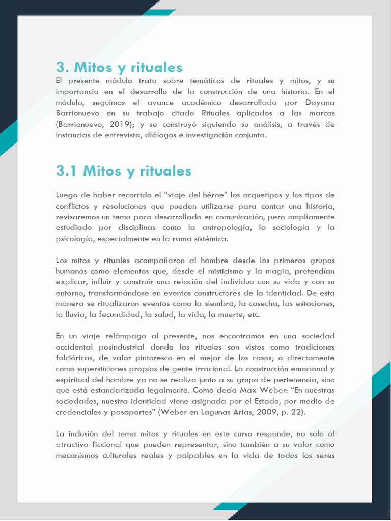 Mitos y Ritualidad en la Identidad Humana | PDF | Rituales | Comunidad