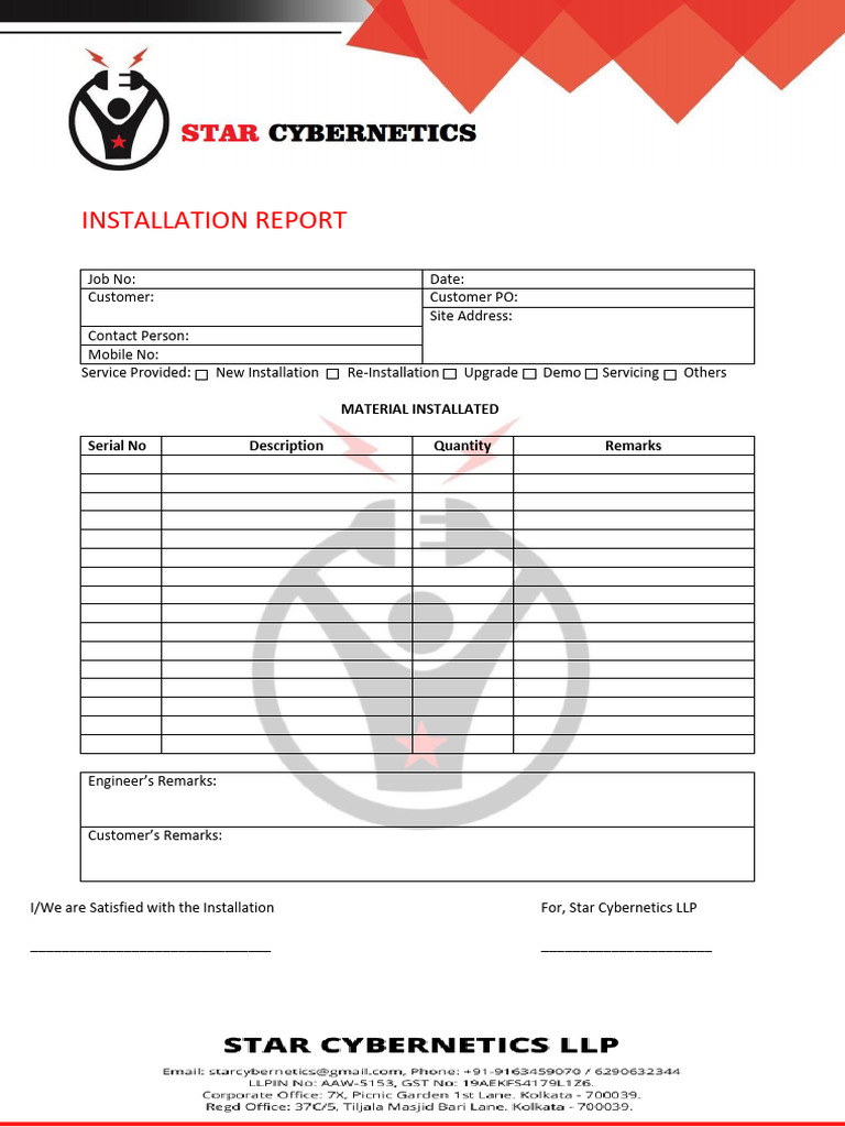 SC Installation Report | PDF