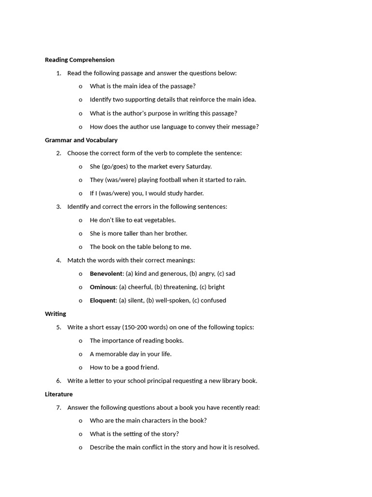 English Qns | PDF