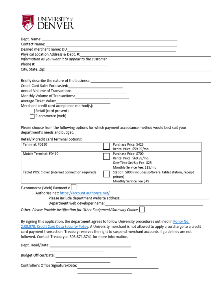 Merchant Info Form | PDF