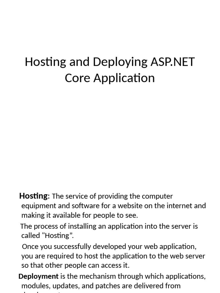 ASP.NET Core Hosting Models Explained | PDF | Internet Information ...