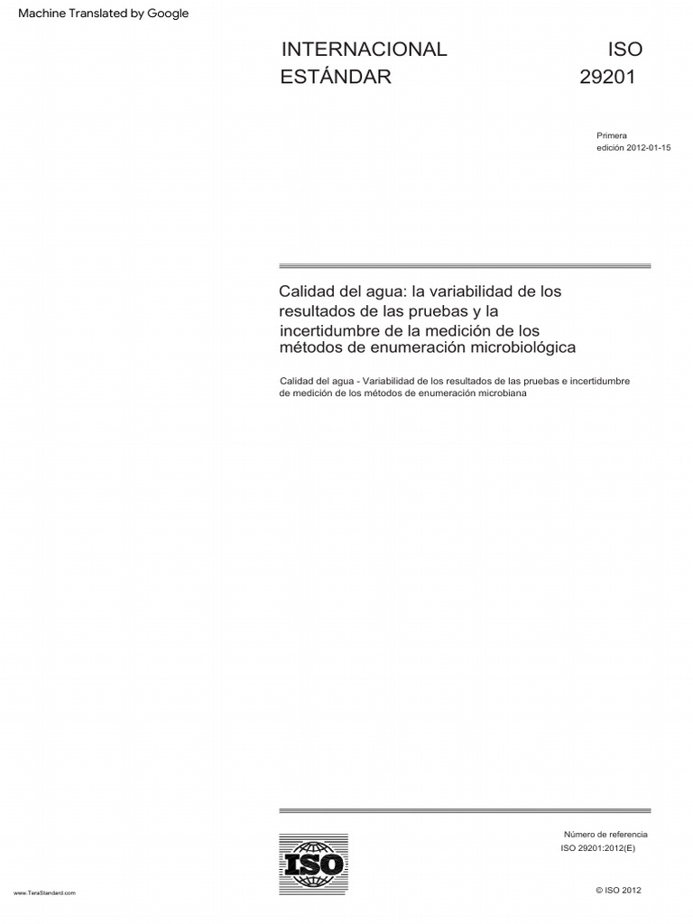 Iso 29201 | PDF | Incertidumbre | Estadísticas