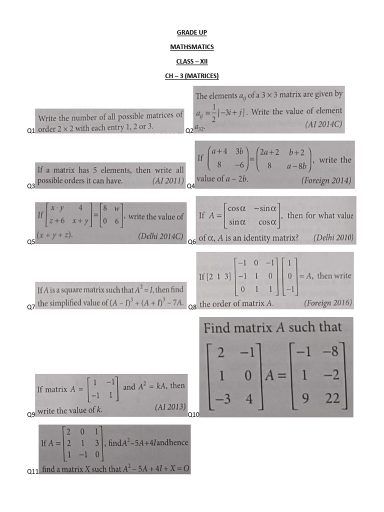 CH 3 Maths 12th PDF | PDF