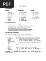 My Hobbies Worksheet for Students | PDF | Hobbies