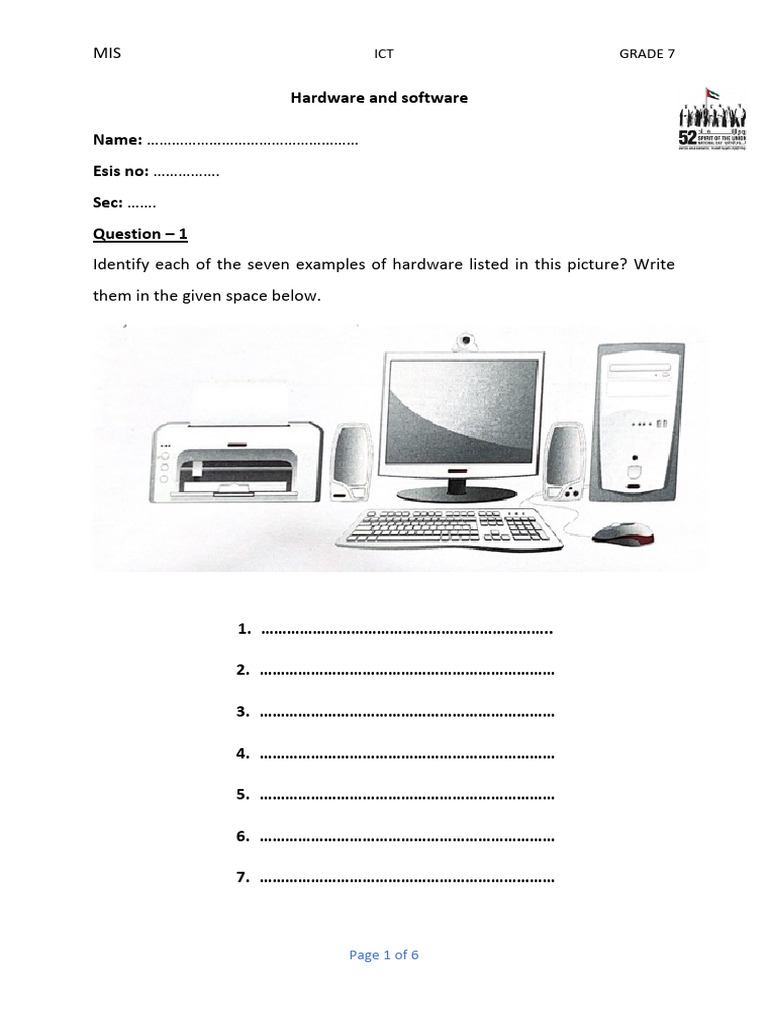 WHAT IS HARDWARE AND SOFTWARE EXPLAIN ITS TYPES visual data 2