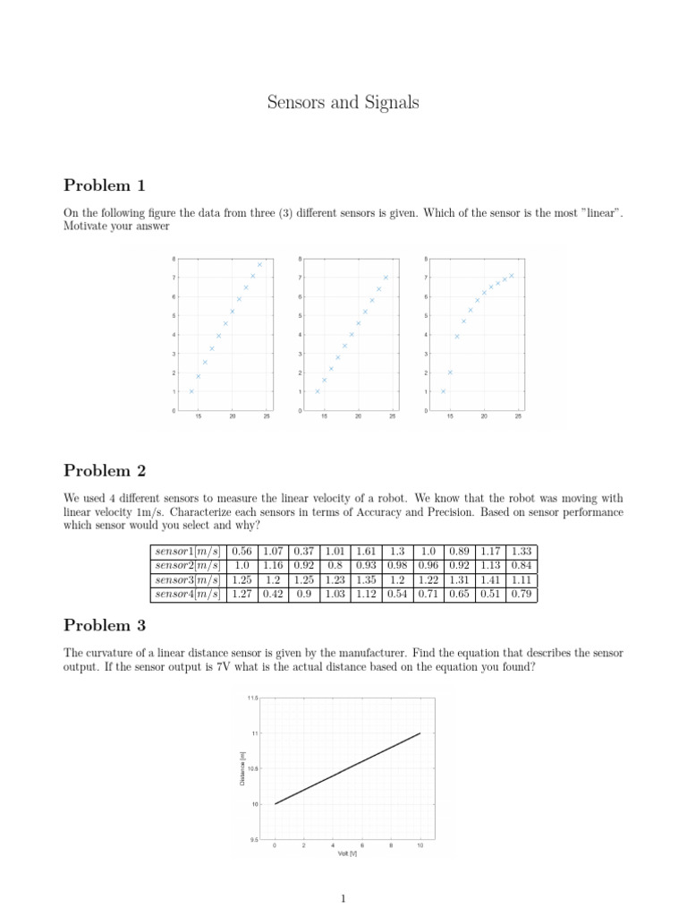 Assignment Sensor and Signal | PDF