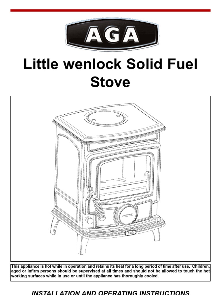 Aga Little Wenlock SF NB Manual | PDF | Chimney | Stove