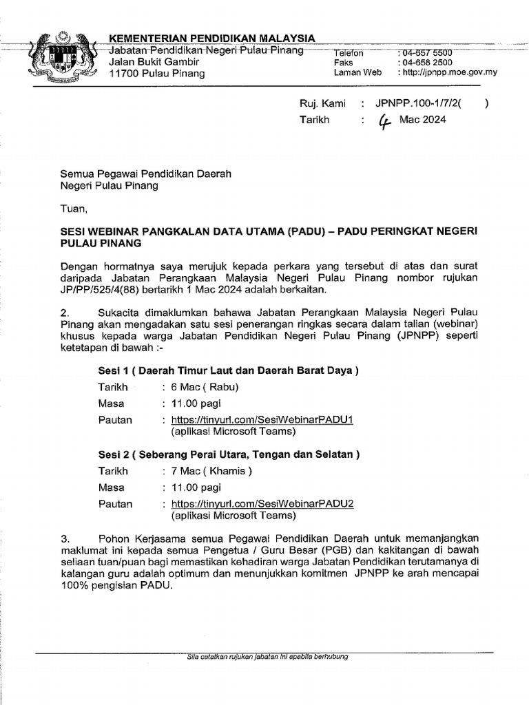 Sesi Webinar Padu | PDF