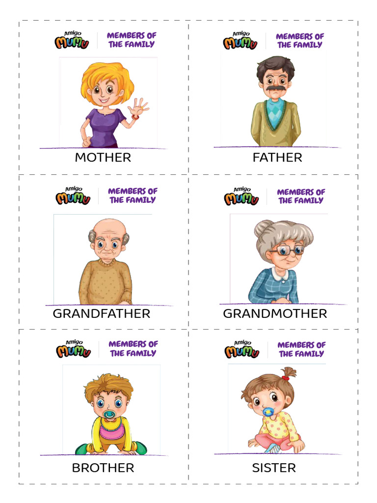 Atividades Membros Da Familia em Ingles Amigo Mumu 3 | PDF