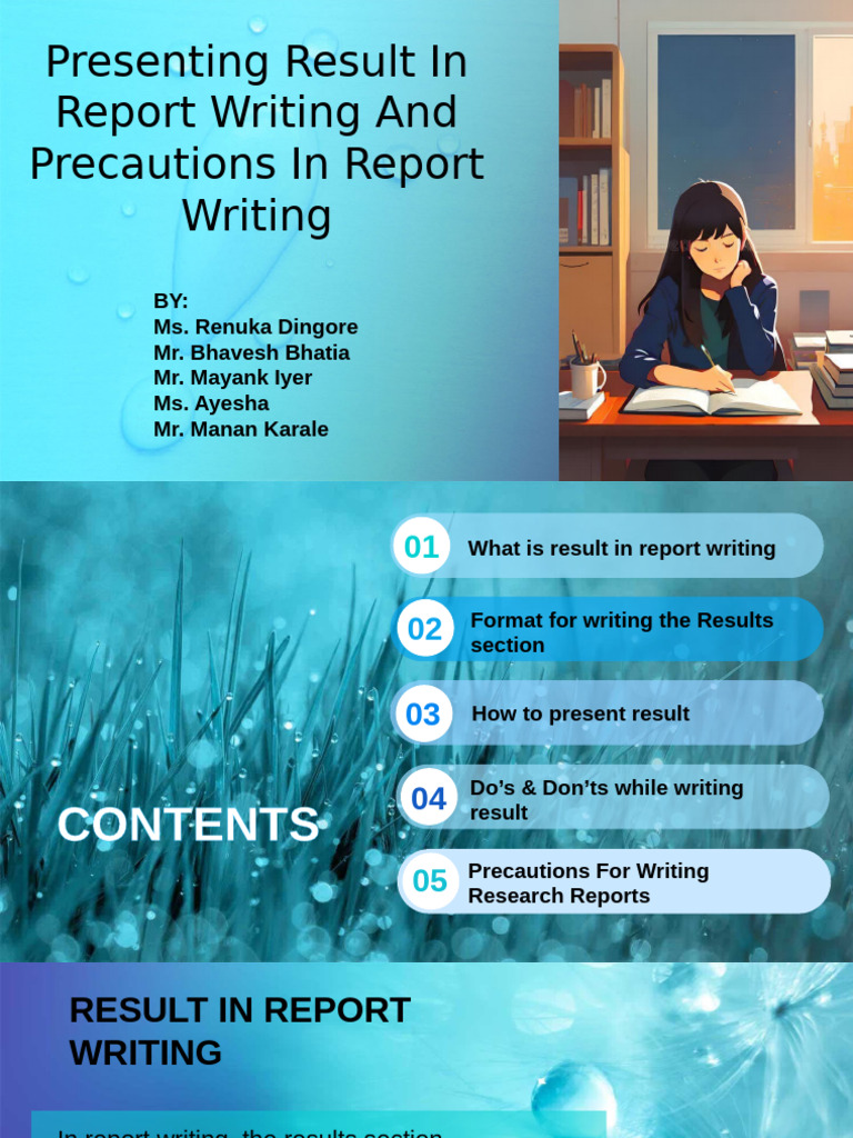 Presenting Result in Report Writing Group 6 | PDF | Data | Qualitative ...