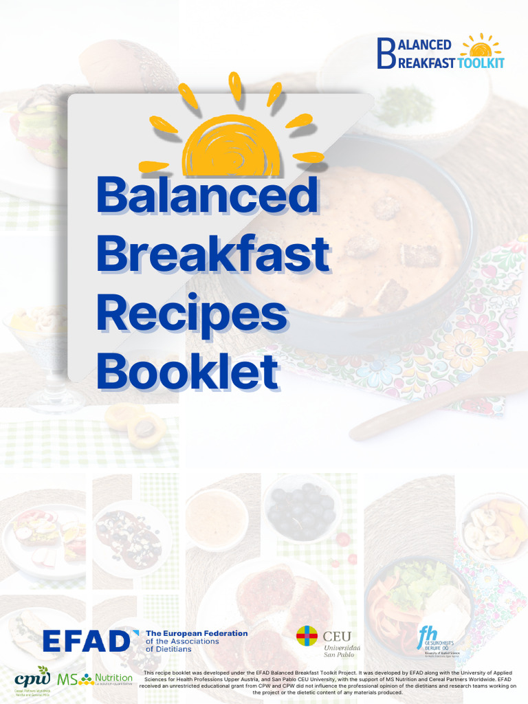 Balanced Breakfast Recipe Booklet | PDF | Cooking | Breads