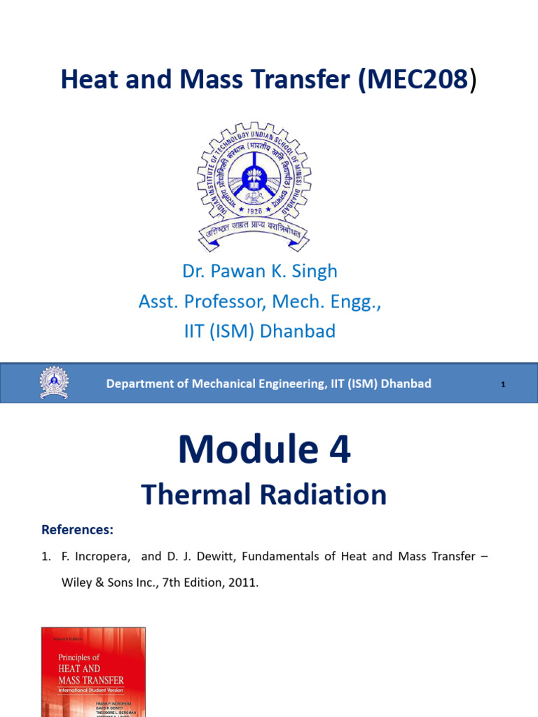 Thermal Radiation in Heat Transfer | PDF | Electromagnetic Radiation ...