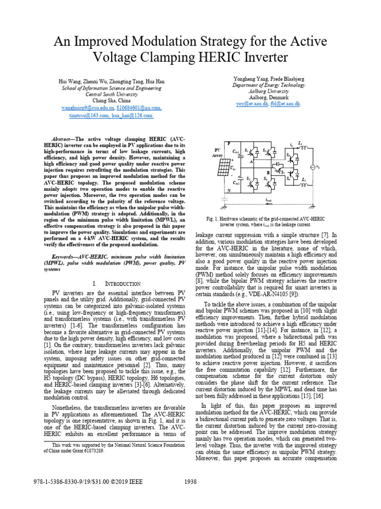 10 1109@apec 2019 8722251 | PDF | Power Inverter | Photovoltaic System