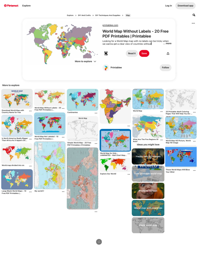 World Map Printables Without Labels | PDF